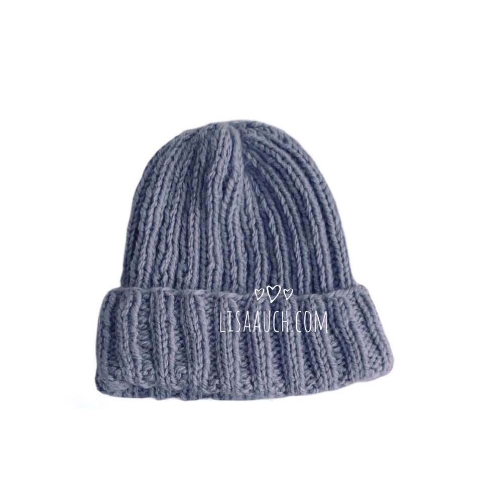 easy ribbed knit stretchy baby newborn hat pattern - knit hats for hospitals.1
