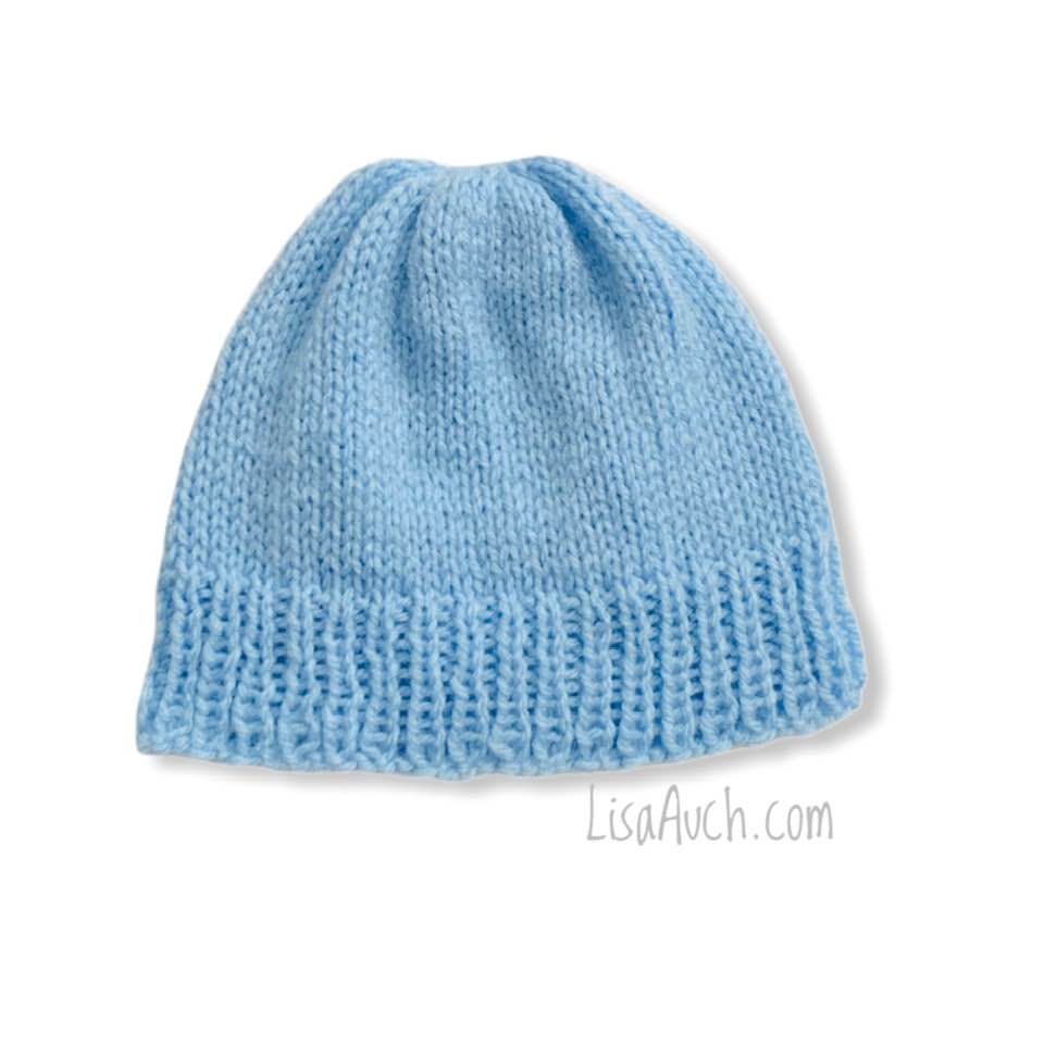 knit baby newborn hat pattern- free-easy-baby hat pattern hospital donation