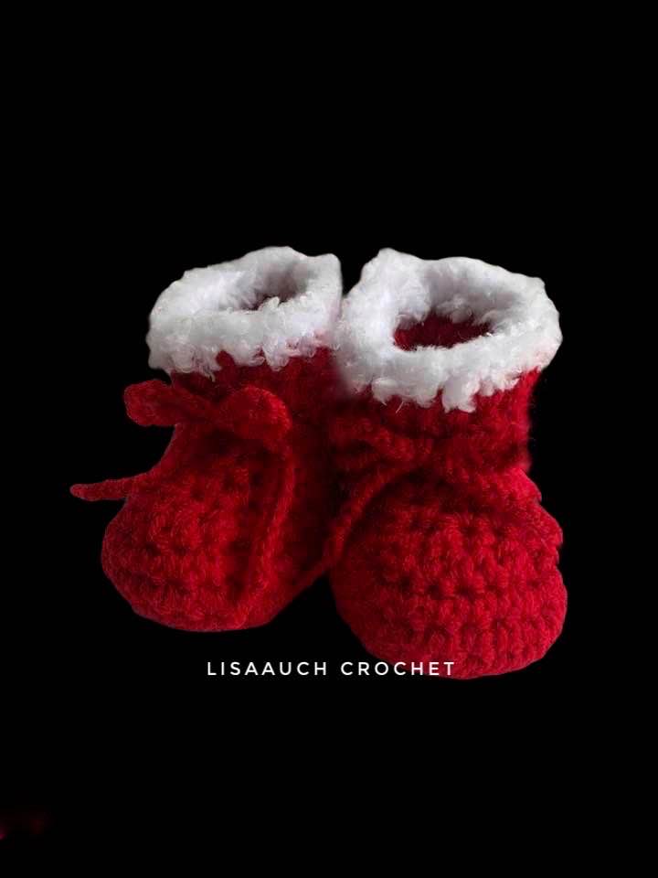 free crochet baby booties pattern
